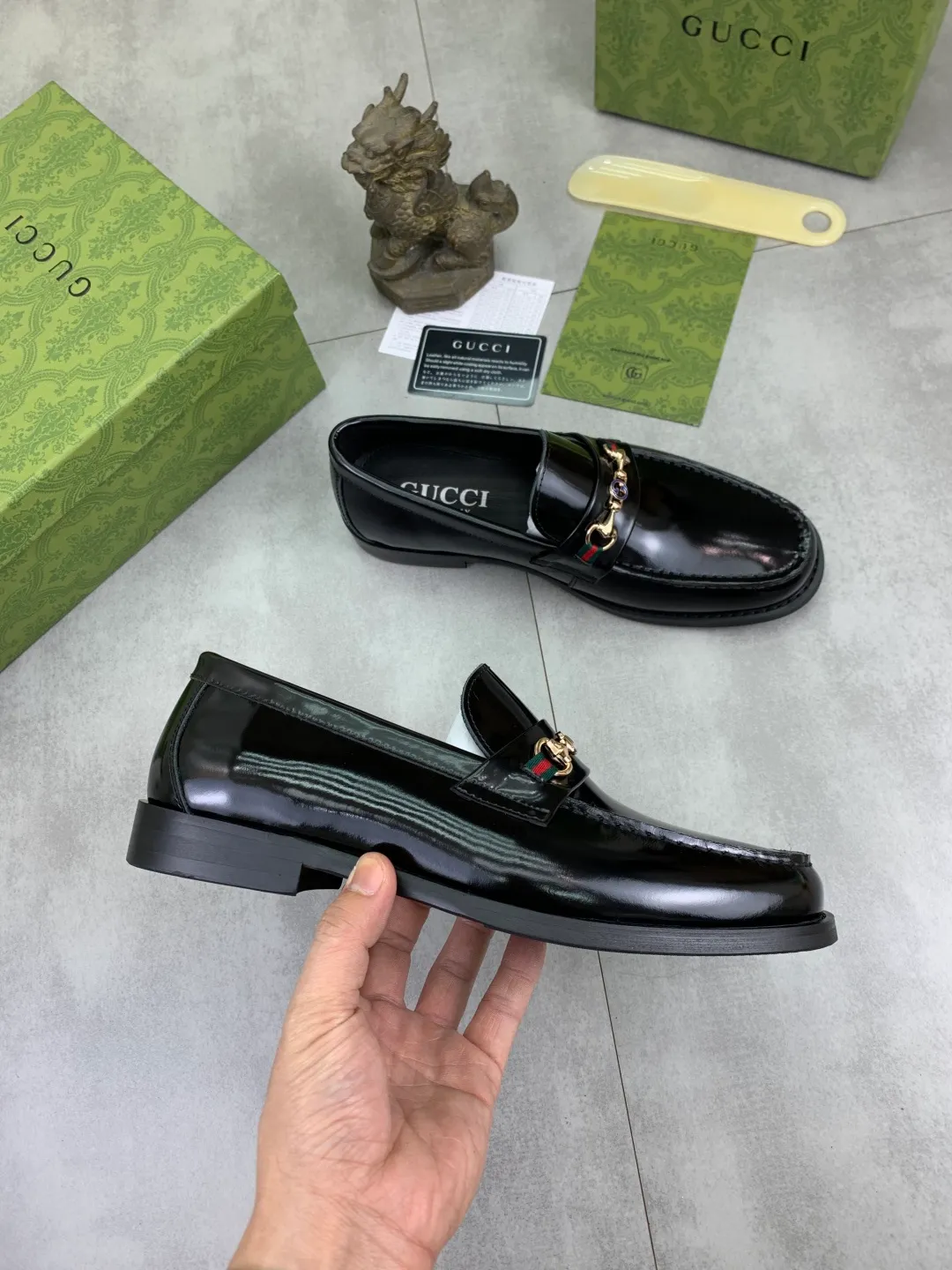 Men's men's shoes 💰P460 [New style] Water dyed cowhide 💰💎💎💎 [Gucci] GUCCI high-end men's formal business leather shoes, original order 1:1! Original imported high-end calfskin, original metal buckle, imported first-layer cowhide lining for feet, original outsole, men's shoe size: 38-45, black color available